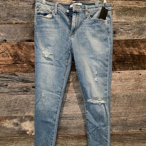 Joe’s distressed skinny ankle jean